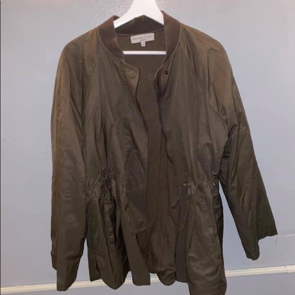 Current Air l olive green zip up